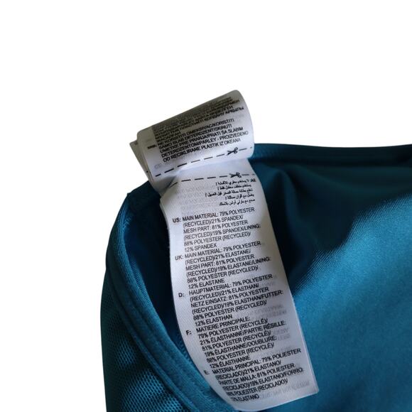 Adidas X Parley Womens Coreflow Aeroready Sports Bra Size XL Craft Blue Cutout - Picture 6 of 9